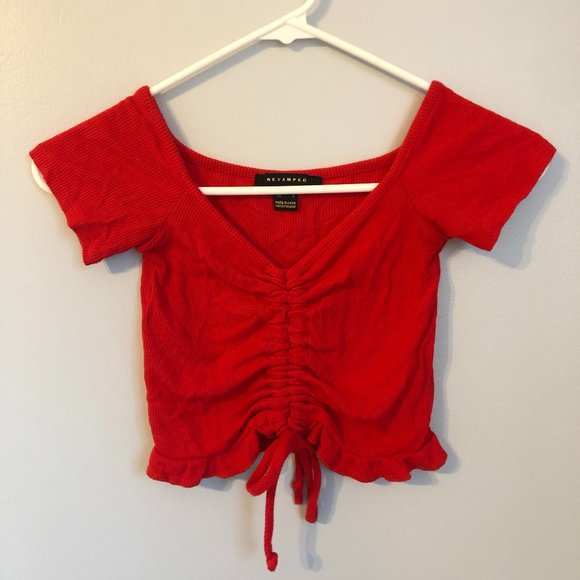 Tie Front Crop Top - Picture 1 of 3